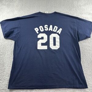 VINTAGE Jorge Posada #20 Shirt Mens 3XL NY Yankees MLB Jerzees Cotton